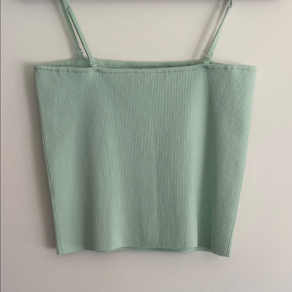 INTERMIX Light Green Ribbed Camisole